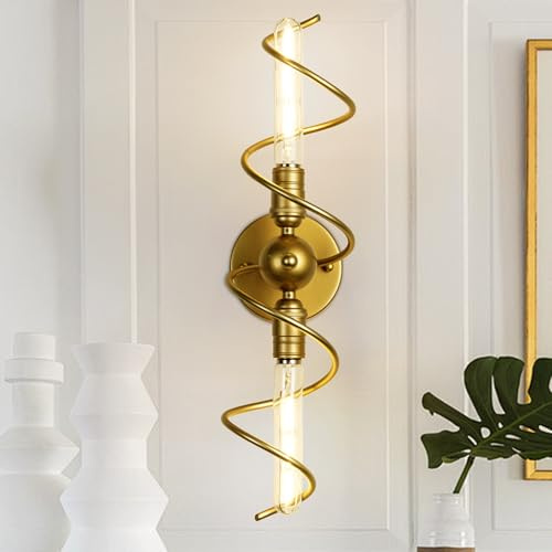 TOCHIC Wall Sconces 20 L,Gold Sconces Wall Decor,2 Light Modern Vintage Wall Lamp Mounted Lamp Indoor Vanity Light for Living Room,Bedroom,Hallway,Dining Room,Fireplace,Staircas