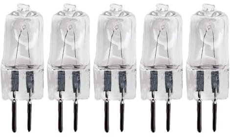 DLEDMOP 5 STÜCKE GY6.35 Sockel G6.35 220V 35W 50W 75W 100W 150W Halogenlampe JC Typ Bi-Pin Licht Klar GY6.35 Bi-Pin Basis Halogen Glühbirne 20W