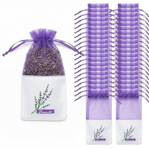 Ziyonix 40 Pièces Sacs de Lavand Vide Sachets de Parfum pour Larmoire SaCHEts Parfumés pour Lavande Sacs Vides de Sachet pour la Lavande, Les épices et Les Herbes