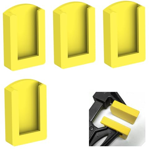 Replacement Jaw Pads for Irwin Quick-Grip Clamps,Clamp Jaw Covers, Non-Slip Grip Surface（Yellow） ﻿ (4PACK)