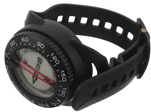 Alipis Boussole De Plongée sous-Marine Boussole Lensatique Qui Brille dans Le Noir pour La Course D'orientation Compas à Voile Étanche Black Abs