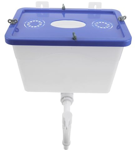 Ipetboom Serbatoio D'acqua a Parete per Bagno in Plastica 8 Litri con Rubinetto e Coperchio, Contenitore D'accumulo da Muro per Saloni e Lavaggio Chioma, Montaggio Stabile per Uso