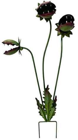 Metall Blumen Gartenstecker - Gotische Skurrile Dekorative Fleischfresser-Dekoration | Metallpflanzen für den Außenbereich - für Frühling Zuhause Innenbereich Landschaft Hinterhof Party