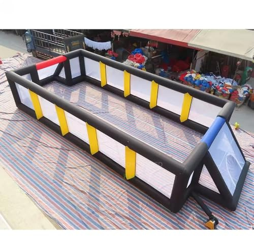 Campo de fútbol inflable grande, cancha de fútbol portátil de 40 x 20 pies con soplador y pelotas para festivales al aire libre, eventos y juegos en el patio trasero