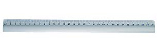 Wedo 525331 Lineal (aus Aluminium, mit rutschsicherer Gummieinlage, 30 cm) silber