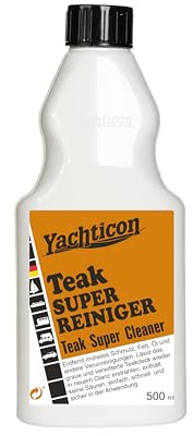 YACHTICON Teak Superreiniger 500 ml - Biologisch Abbaubar, Hochkonzentriert, Entfernt Öl, Fett und Teer
