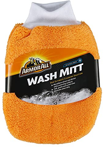 Armor All Microfiber Car Wash Mitt, Car Wash Supplies for Cars, Trucks and Motorcycles