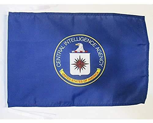 BANDERA de la AGENCIA CENTRAL DE INTELIGENCIA DE ESTADOS UNIDOS 45x30cm - BANDERINA CENTRAL INTELLIGENCE AGENCY CIA 30 x 45 cm cordeles - AZ FLAG | Uso interior y exterior Enseña central intelligence agency cia CIA of United States costuras dobles y bordes reforzados