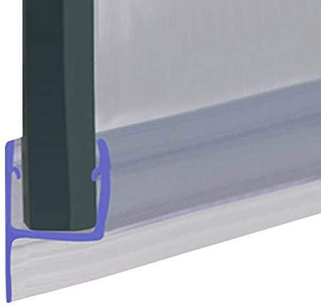 Shower Seal for Screens, Doors or Panels | Fits 4, 5 or 6mm Glass | Straight Soft h Fin Shape | Seals Gaps of Up to 15mm | 90cm, 140cm or 2m Long | FIN007-15 (200cm)