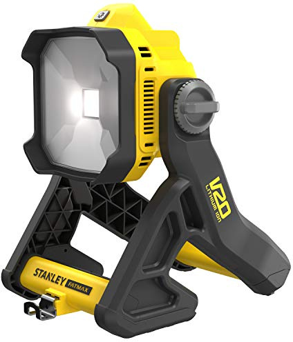 Stanley FatMax 18V Akku-Baustrahler SFMCL030B (sehr robust, für den Einsatz auf Baustelle und Werkstatt, 1.850 Lumen, 2 Lichtstärken, schwenkbarer Kopf, Lieferung ohne Akku und Ladegerät)