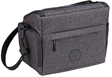 BBB Cycling Bike Lenker Tasche Frontrahmen mit Telefon/GPS/Kartentasche und Schultergurt Multifunktionales verstellbares Fahrradpaket FrontPack BSB-139 Graue Melange Einheitsgröße