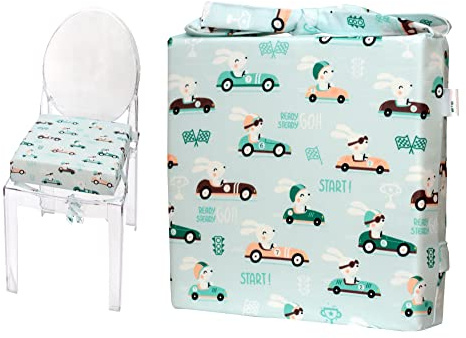 Emi&Sam SITZKISSEN Sitzerhöhung für Kinder Stuhlkissen Kinderstuhl Hochstuhl Tragbar Baby Kind Stuhl Kissen (4. Autos)
