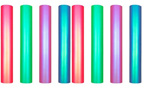 8 Blätter Vinylfolie Selbstklebendes Vinylbündel Wärmeübertragungsvinyl Bügelfolie Vinyl Farbwechselndes Vinyl-Handwerk Farbwechselnder Vinylkleber Kind Basalmembran Aufkleber