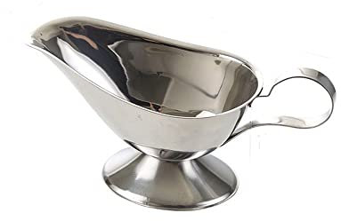 KIZQYN Sauce Boat Sauce Dripless Lip Salt Spice Gravy Boat Kitchen Restaurant Steak Sauce Lip Stainless Steel Sauce Boat Sauce Storage Box Gravy Boat (Color : M)