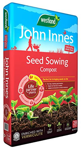 Westland John Innes Seed Sowing Compost 28L Bag - Peat Free Potting Mix for Outdoor & Indoor Plants, Vegetables, Seedlings. Enriched With Vermiculite