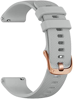 Wtukmo 18/20 mm Armband für Garmin Vivomove 3S/4S/HR/Forerunner 245 Smartwatch, Sport-Silikon, Schnellverschluss-Armband, Zubehör, Vivoactive 3 3t S40, Achat