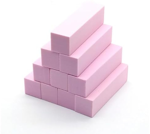 Nails Buffer Grind Block Pink Nail File for Pedicure Manicure Care Nail Art Sponge Buffer Polish Nail Accessories Tools-Pink-10pcs