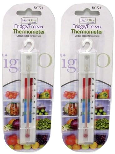 Orbitron 2 Pack Fridge Freezer Thermometer Temperature Checker Hanging Hook Kitchen