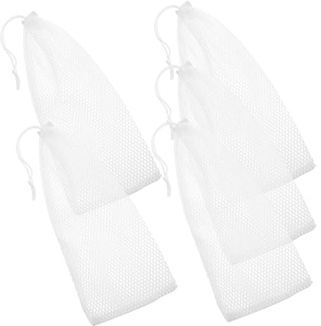 Amosfun Vogelfutternetz 5StüCk - Hochwertige Polyester Netzbeutel FüR Vogelfutter HäNgende FuttersäCke FüR WildvöGel Einfach Zu Reinigen 28X12Cm Ideal FüR Garten Und Terrasse