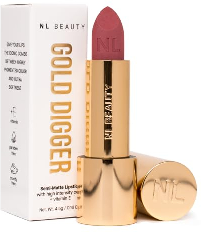 NL BEAUTY No. 07 ICONIC - Creamy, Semi-Matte Lipstick - Lipstick with a velvety finish, enriched with vitamin E - GOLD DIGGER 4.5 g