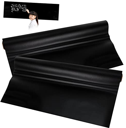 BCOATH 2pcs Self-Adhesive Blackboard Stickers PVC Chalkboard Films Black Whiteboard Stickers Kit