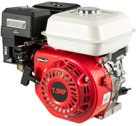 Tagtuell 4-Stroke Petrol Engine, Go Kart Engine, Single Cylinder Gasoline Engine Gas Motor Engine for Compressors, Trenchers, Generators, High-pressure Washers, 212CC