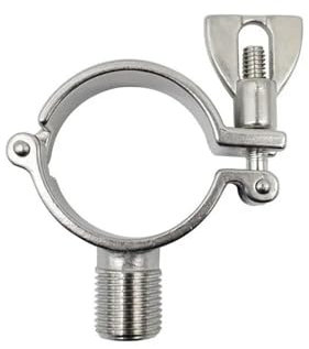 Stainless Steel Pipe Support Pipe Bracket clamp , Pipe Support Ring Hanger,1/2 BSPT Male X Fit 1/2 3/4 1 -12 Inch 152 mm Tube OD 304 Stainless Steel Pipe Support Clamp Hanger Bracket