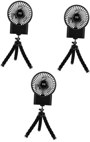 jojofuny 3pièces Ventilateur Portable Silencieux à Piles Ventilateur De Voyage Pour Camping Bureau Et Poussette Compagnon Extérieur Domicile