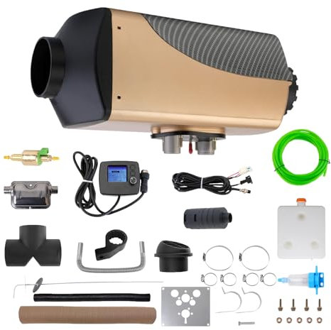 12V 7kW Diesel Heater with High Altitude Mode and Aviation Plug, Diesel Air Heater with LCD Display, 7-Speed Adjustment, Low Noise, Easy Installation,Diesel Heaters for RVs,Trucks,Ships