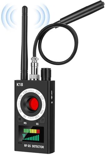 XEOOCE Rilevatore Microspie 4 in 1 – Rilevatore di Telecamere Nascoste, GPS Tracker, RF Signal Scanner e Forte Rilevatore Magnetico con 5 Livelli di Sensibilità per Casa Ufficio Hotel