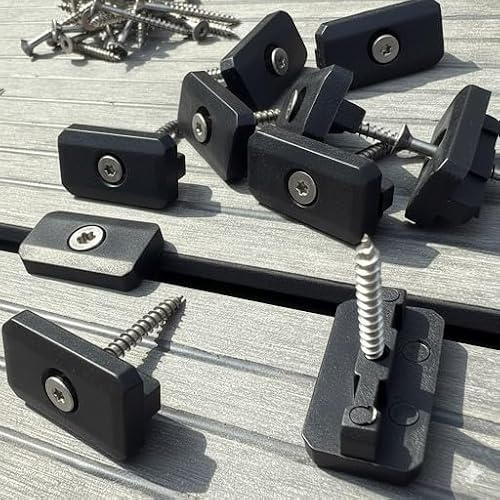 WPC Clips Befestigung Klammern Terrassendielen Montageclip 5mm Inkl. Schrauben + 20 Endclips kostenlos + 1 Bit (200)