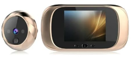 Iegefirm Timbre con VíDeo LCD Digital de 2,8 Pulgadas Visor de Mirilla CáMara de Monitoreo de Ojo de la Puerta Timbre de 90 Grados DeteccióN de Movimiento Ojo A