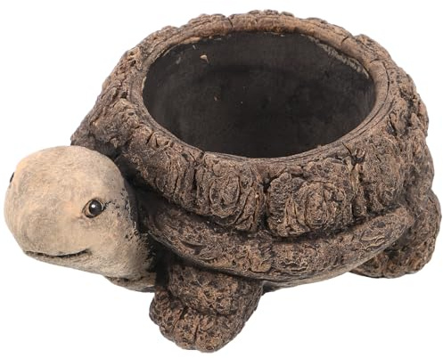 BESPORTBLE Pot de Fleurs en Ciment de Tortue pour Plantes Grasses Jardinière Extérieure Résistante aux Intempéries Mini-Pot Décoratif pour Succulentes Cactus et Bonsaïs Jardin et