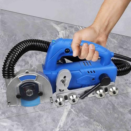KVTNCB 9000r/min Tile Joint Cleaner, DIY Electric Grout Removal Tool for Tile with Automatic Water Blower Device, 1200W Floor DIY Regrouting Tool with Diamond Blade