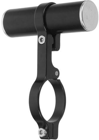 TOYANDONA Soporte Extensor de Bicicleta Multifunción de Aluminio Negro, Extensión de Manillar Profesional Ligera y Antideslizante para Luces y Accesorios, Accesorio Estable para Ciclismo