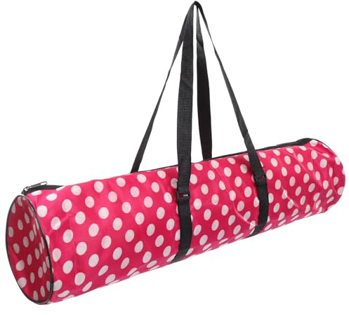 DOITOOL Tragbare Yogamattentasche mit Großem Fassungsvermögen und Praktischem Sling Riemen Design aus Stoff für Yoga und Fitness im Einfachen Stil in Rosa