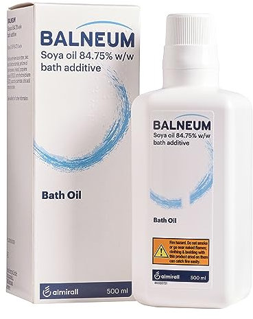 Balneum Medicinal Bath Oil - Nourishing SOYA Oil Emollient for Healthy Skin - Moisturises, Hydrates and Protects - Suitable for Dry Skin Conditions - for Men and Women - 500ml