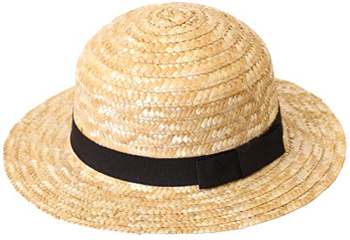 Straw Boater HAT with Ribbon & Bow Quality School Accessory Mens & Ladies HAT in 6 Styles Fancy Dress