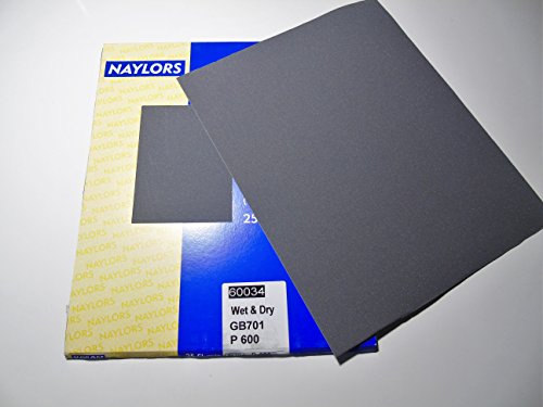 10 x Grit 600 Wet and Dry Sandpaper Sheets Waterproof Abrasive Extra Fine Quality Silicon Carbide