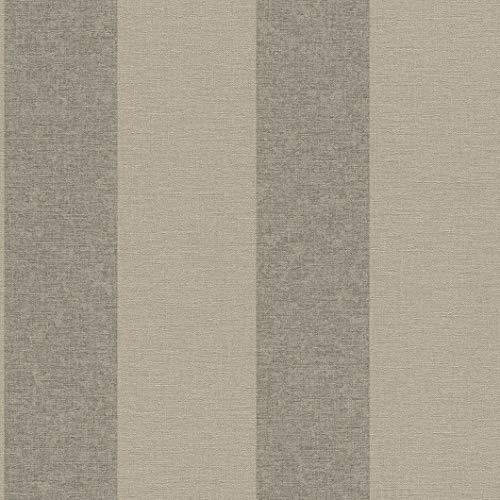rasch Tapete 449631 aus der Kollektion Florentine II – Vliestapete in Braun mit Streifen – 10,05m x 53cm (L x B)