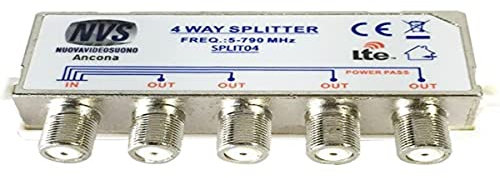 NVS Splitter partitore separatore di segnale TV DVB 4 uscite