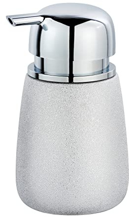 WENKO Seifenspender Glimma Silber, 15 x 8.5 x 9.5 cm