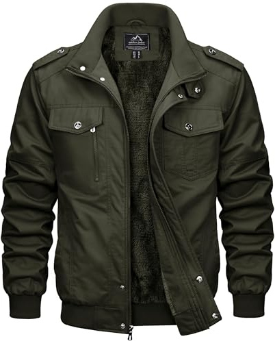 MAGCOMSEN Herren Winterjacke Jacke Winter Parka Gefüttert Outdoor Warm | Warm Gefüttert für Winter,Parka Jacke für Outdoor,Fleece Komfort für Alltag,Taschen für Handy