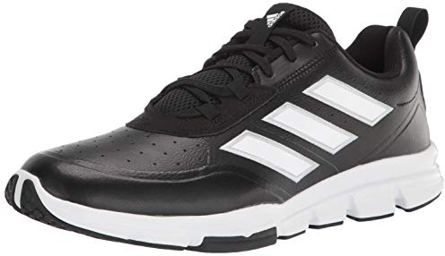 adidas Herr Hj637 basebollsko, Svart vitt silver, 52 2/3 EU