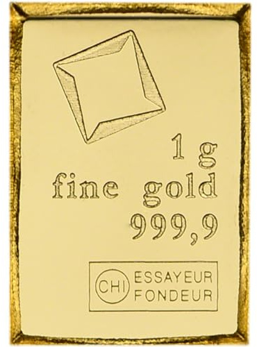 1 Gramm Goldbarren Valcambi Suisse in Münzdose + Echtheitszertifikat - Feingold 999.9/1000 - Prägefrisch - LBMA - 24 Karat