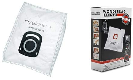 Rowenta ZR200720 Bolsas de Aspiradoras de Higiene, 4 Piezas + Wonderbag Compact WB305120 Pack de 5 bolsas para aspiradora