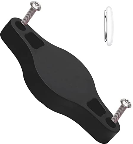 Fahrradhalterung, versteckter Tracker mit Anti-Diebstahl-Schrauben für Airtag-Fahrradhalterung, Hülle für Airtag, wasserdichtes Fahrrad-GPS-Tracking-Zubehör (Schwarz-A)