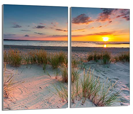 DarHaus Spisskyddsplatta 2 x 30 x 52 Ceranfältsskydd 2 del universellt skydd kokplattor glas induktion spis skydd dekoration skärbräda stänkskydd, STRAND