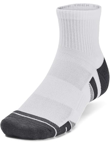 Under Armour Unisex UA Performance Tech 3 Stück Qtr, Weiß / Weiß / Jet Grey, M EU