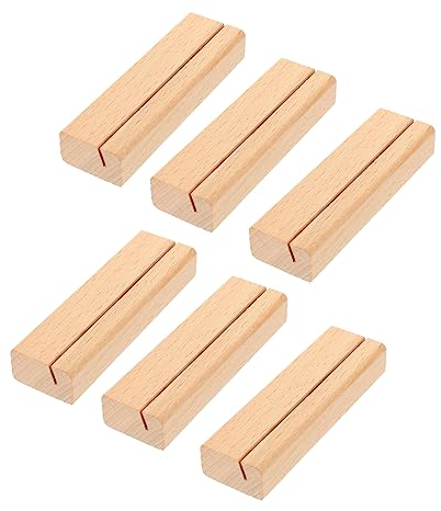 NUOBESTY 6stücke Holz Tischkartenhalter Vintage Kartenständer Für Hochzeit Geburtstag Namenskartenhalter Als Menükartenhalter Und Fotoständer